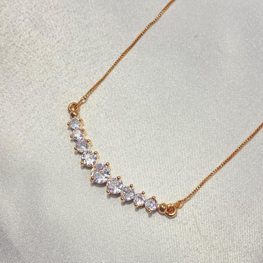 Rose Gold Brass Pendant with AAA+ Stones