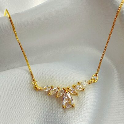 Buy Zircon Glow Brass Pendant online | Risha Jewels