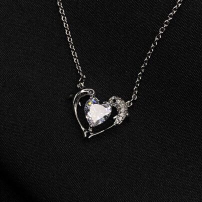 Buy Dolphin Heart Embrace Pendant Online | Risha Jewels