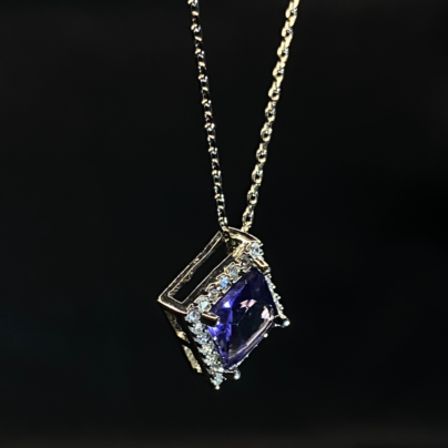 Violet Majesty Brass Pendant