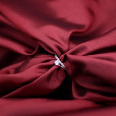 Buy Whispering Willow Silver Solitaire Online | Risha Jewels