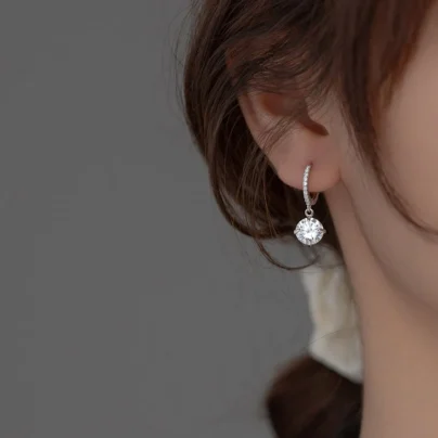 Buy Silver Dangle Drop Earrings Online in India| Risha jewels