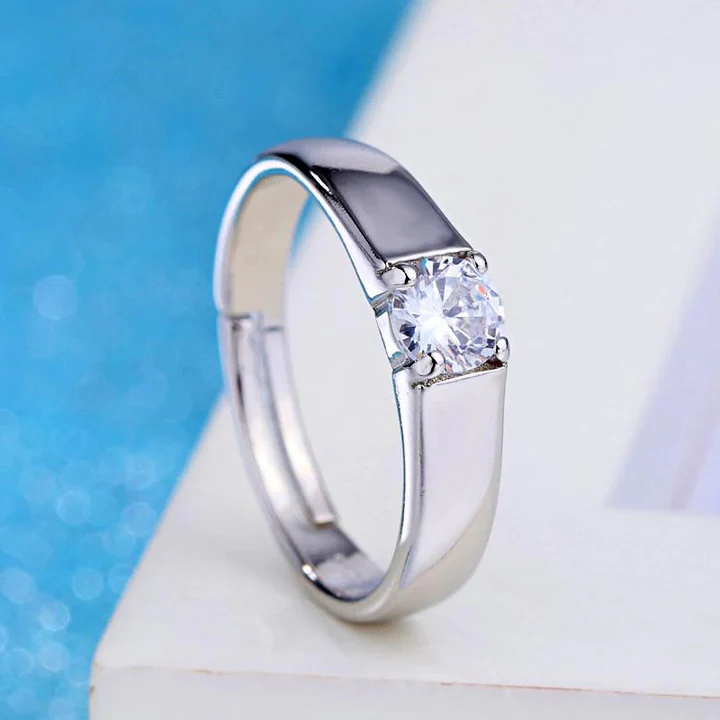 Lone Star Silver Diamond Ring - Image 2