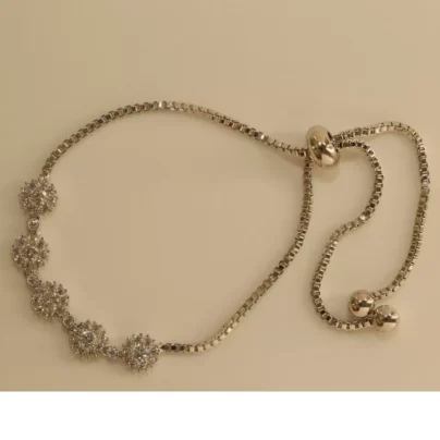 Buy Rose Gold Floral Brass Bracelet Online | Risha Jewels