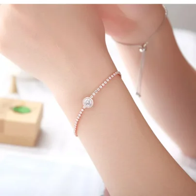 Buy Rose Gold Brass Bracelet Online | Risha Jewels