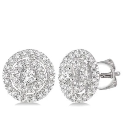 Buy Brass Zirconia Circle Studs Online | Risha Jewels