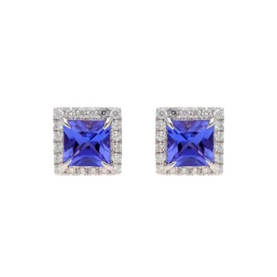 Buy Violet Majesty Brass Stud Earrings Online | Risha