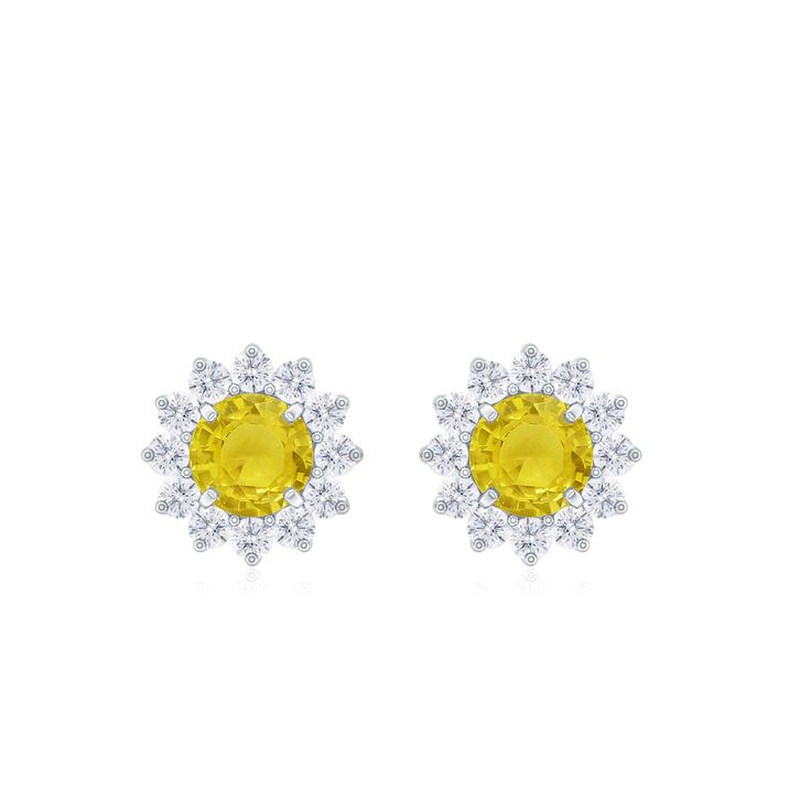 Buy Sunflower Delight Brass Studs Earrings Online | Risha Jewels