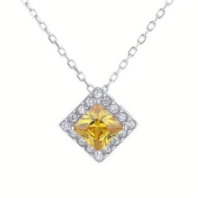 Buy Mesmerizing Square Yellow Brass Pendant | Risha jewels
