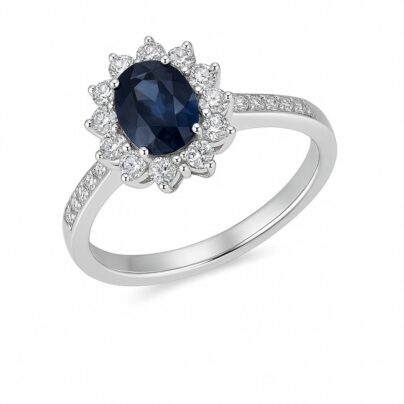 Bluebell Floral Silver Ring