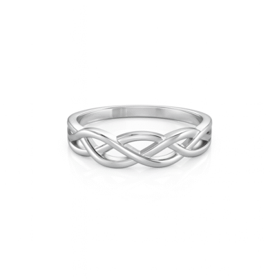 Silver Rope Twist Ring For Him