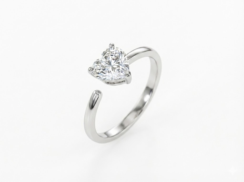 Pure Love Silver Heart Ring for women