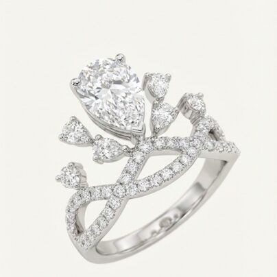 Royal Elizabethan Crown Heritage Silver Ring for Her