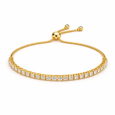 Gold - Plated Simplicity Zircon Bracelet