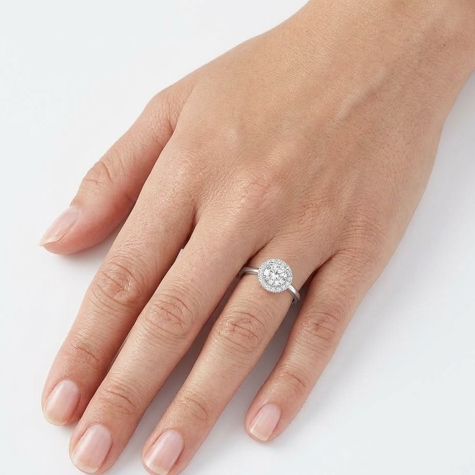 Circular Silver Zircon Ring - Image 3