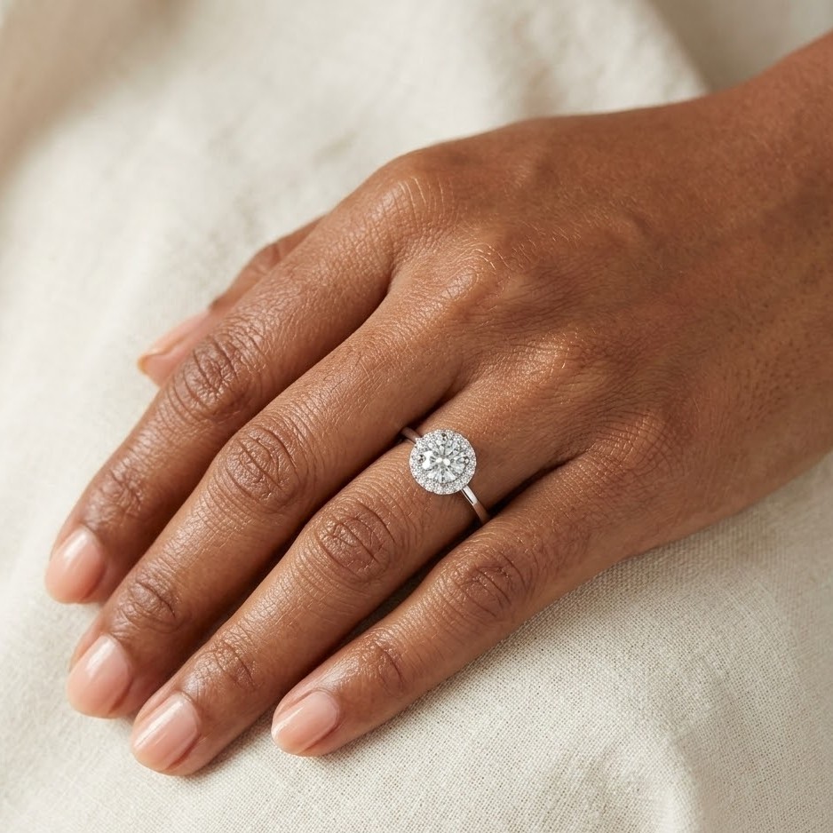 Circular Silver Zircon Ring - Image 4