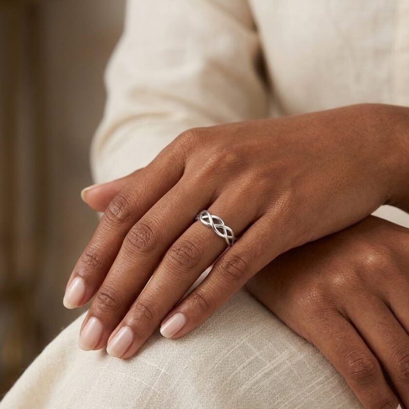 Buy latest Silver Rope Ring - RISHA JEWELS
