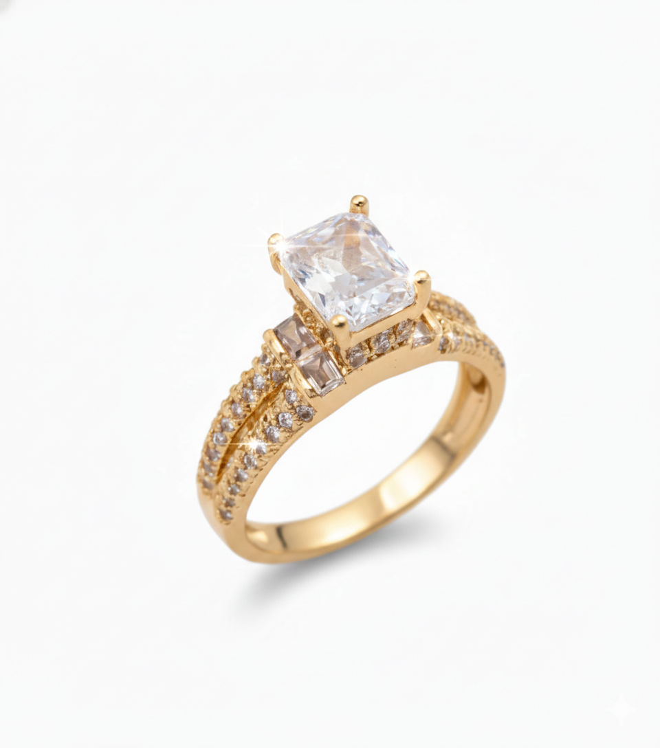 AAA+ Studded Designer Brass Ring - Image 3