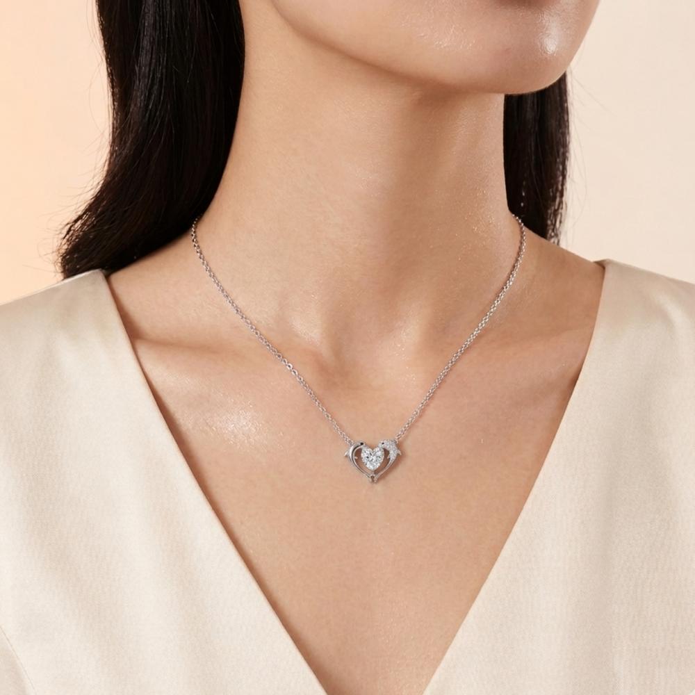 Dolphin Heart Embrace Pendant - Image 4