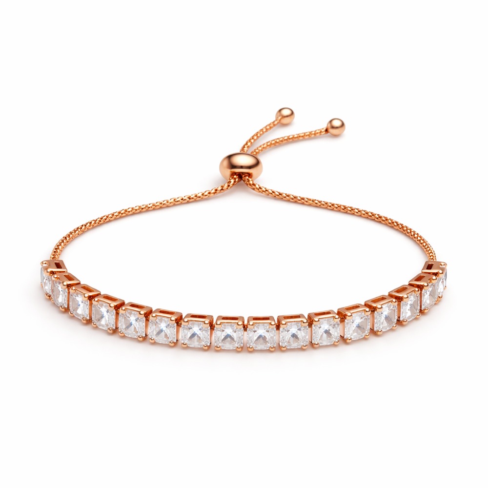 Rose Gold Square Brass Bracelet