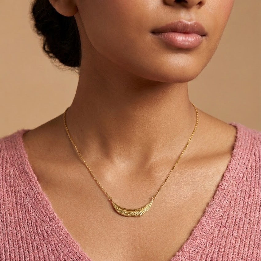Golden Arc Necklace - Image 4