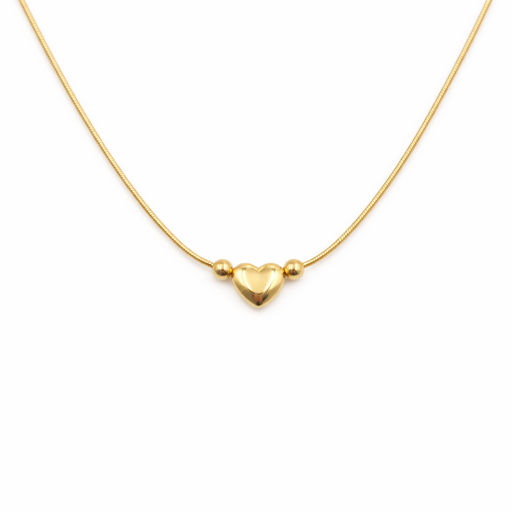 Golden heart necklace