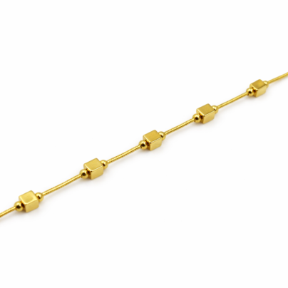 Geometric Cube Bead Bracelet