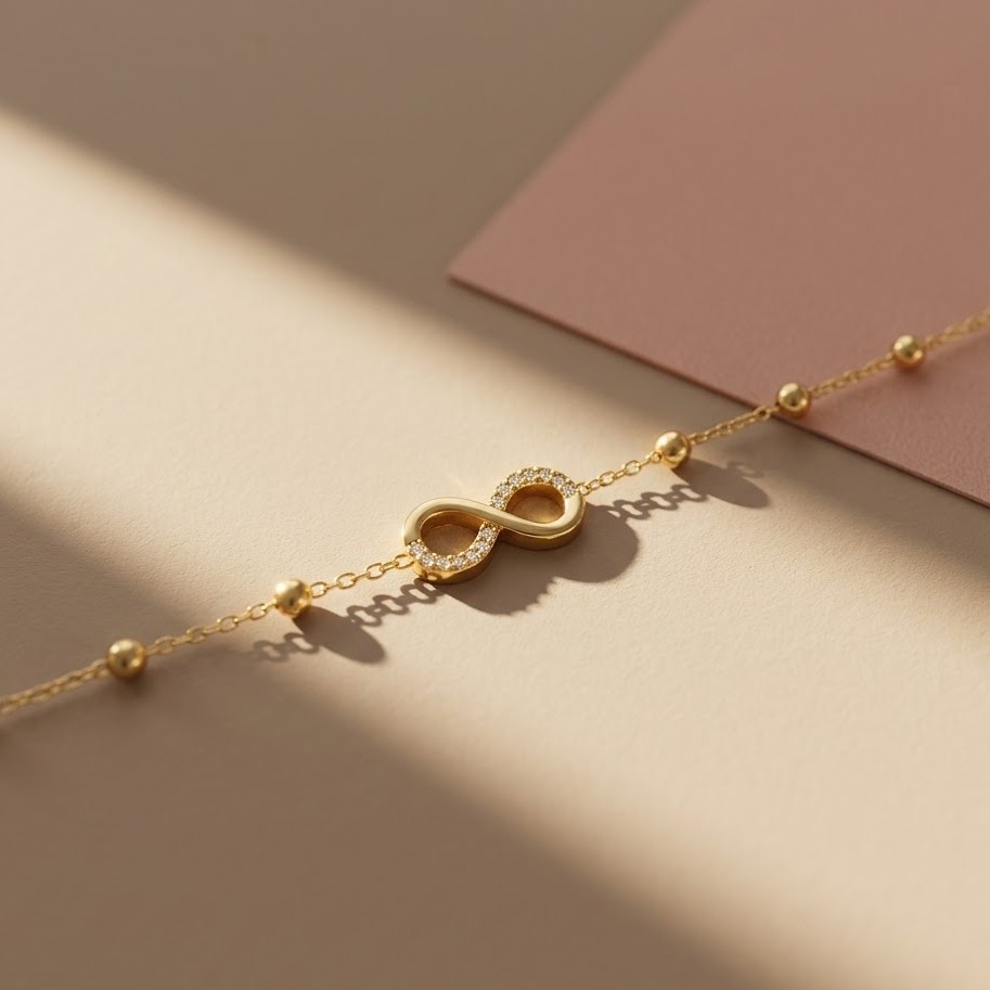 Minimal Infinity Charm Bracelet - Image 2