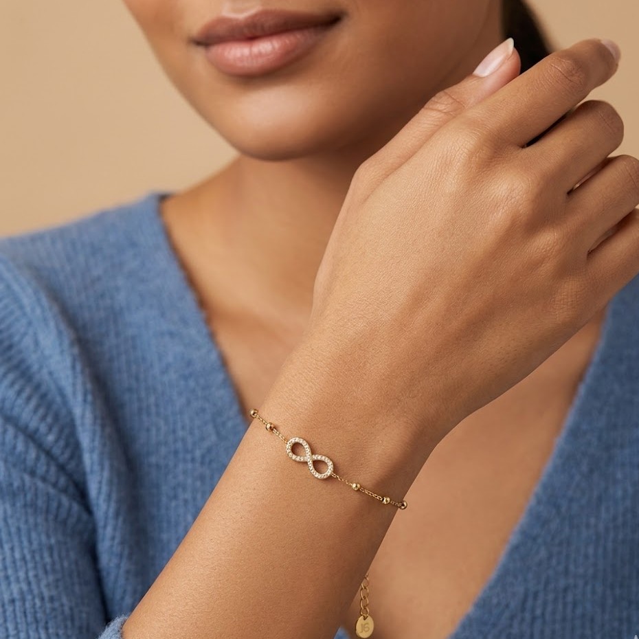 Minimal Infinity Charm Bracelet - Image 3