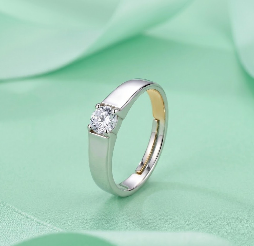 Lone Star Silver Diamond Ring